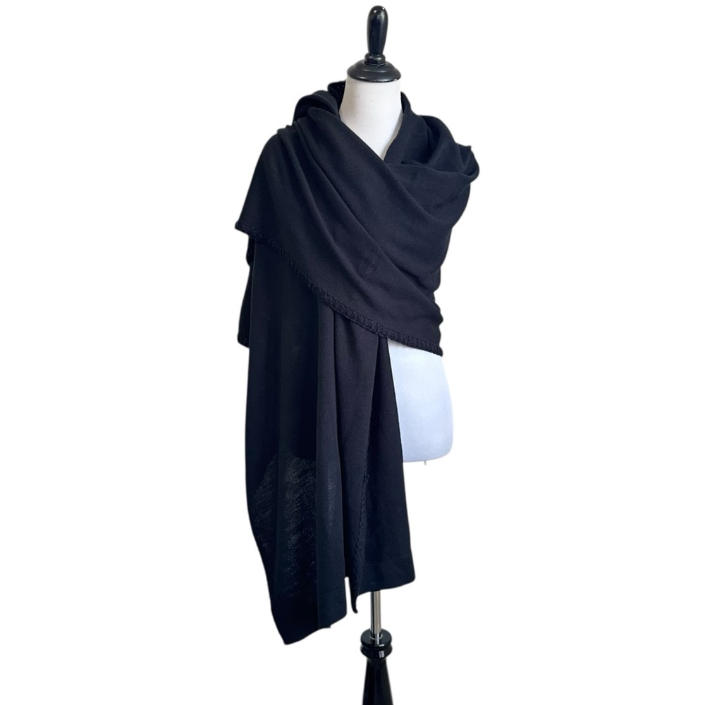Patricia Nash Womens Long Knit Scarf 78x29 Black Acrylic New